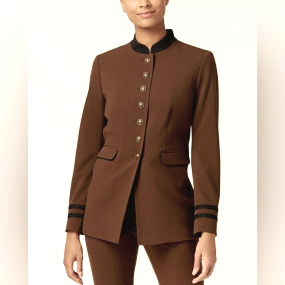 Women’s Brown Military-Style Jacket